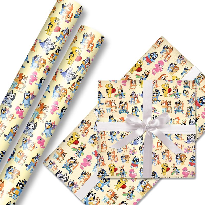 Abeillo 6 Sheets Pink Wrapping Paper Birthday Wrapping Paper Gift For