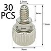30 PCS PC Case Screws,Computer Case Thumbscrews for Fastening (Silver)