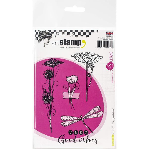 Carabelle Studio Cling Stamp A6 by Sultane-Very Good Vibes