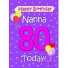 Nanna 80th Birthday Card (Lilac)