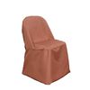 10 Terracotta Polyester FOLDING CHAIR COVERS Wedding Banquet Reception