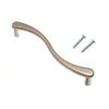 KITCHEN CUPBOARD DOOR PULL S STYLE HANDLE MATT CHROME 128MM WITH SCREWS