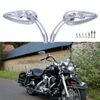 Motorcycle Skull Head Rearview Side Mirrors For Harley Davidson Road Glide Dyna