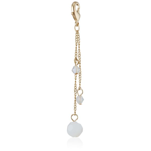 Hagoromo Mask Charm Glass Beads White