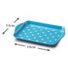 Zeal Mini Serving Tray, Dotty Design 18cm x 14cm Aqua