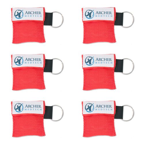 Archer MedTech - CPR Mask for Pocket or Key Chain - CPR Emergency Face Shield with One-Way Valve Breathing Barrier for First Aid or AED Training, Archer MedTech (6)