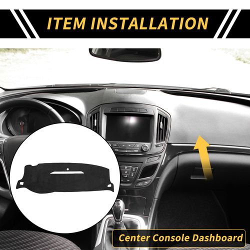 REPAIROCK Dash Cover for Chevrolet Silverado 2007-2013 Dash Board Mat Soft Non-Slip Dash Cover Mat Flannel Center Console Dashboard Cover Pad Carpet Black