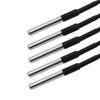 Aideepen 5Pcs Temperature Sensor, 5m Cable Waterproof Temperature Sensor Digital Stainless Steel Temperature Sensor Compatible with Arduino and Raspberry Pi including e-book