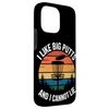 I Like Big Putts And I Cannot Lie Retro Sunset Disc Golf Case for iPhone 14 Pro Max