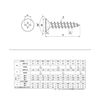 [M3x40] Countersunk Head Tapping Screws, 1 Type A Shape, 10 Pieces