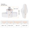 sourcing map 20pcs Wing Knobs M5 x 6mm Male Thread Plastic Tee Stud Knobs T Threaded Handles Hand Clamping Tightening Thumb Screws Thumbscrew, White