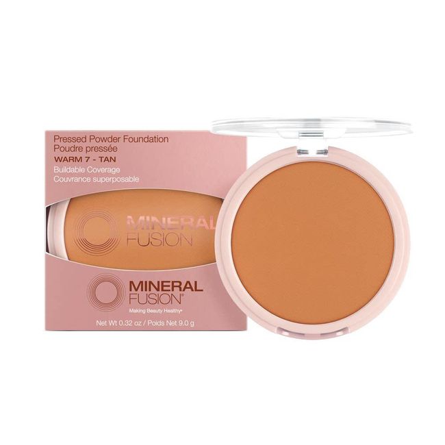 Mineral Fusion Pressed Powder Foundation, Warm 7, 0.32 Ounce