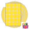360 x Yellow Sticky Dots - 32mm - Round Colour Coding Dot Stickers - 15 Sheets