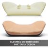 WENNEBIRD Model Q Lumbar Memory Foam Support Pillow to Improve Posture, Beige
