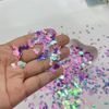 PrettyG 10 Grams/Pack - Pearl Iridescent Dinosaur Shape Glitter Sequins - Festival Rave Beauty Makeup Face Body Nail Craft Art Decoration (Mixes Colors)