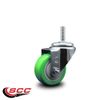 3 Inch Green Poly Wheel Swivel 3/4 Inch Threaded Stem Caster Service Caster