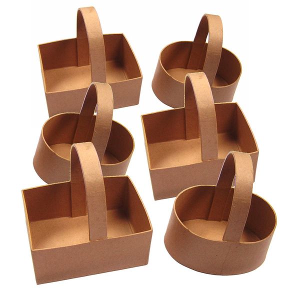Major Brushes 6 Assorted Paper Mache Baskets