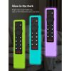 Silicone Protective Remote Cover for NVIDIA Shield TV Pro/4K HDR Remote Controller(Glow Gree+Purple) - 2 Pack