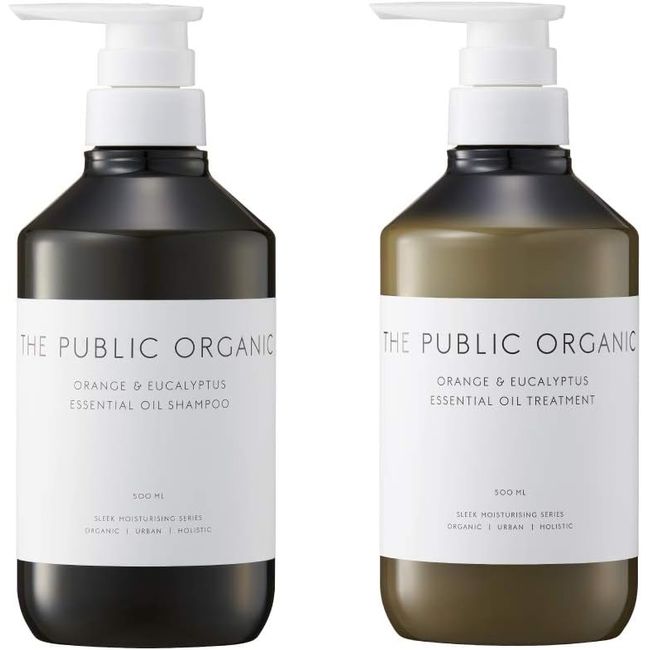 The Public Organic Shampoo + Treatment Body Bottle Set [Super Refresh] Non-Silicon Amino Acid Hair Care Essential Oil Made in Japan [Super Refresh Body Bottle]