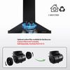 24" Wall Mount Range Hood Kitchen Exhaust Stove 450 CFM 3-Speed Button Control