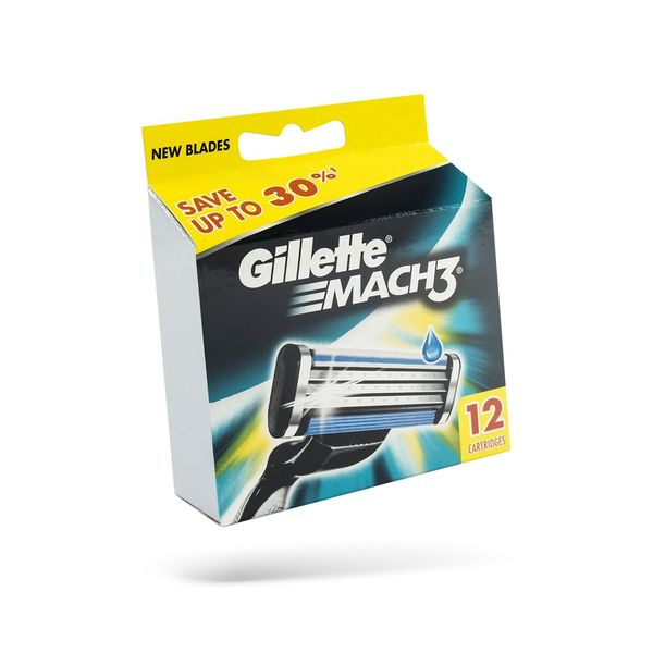 Gillette Mach3 Blades, Pack of 12