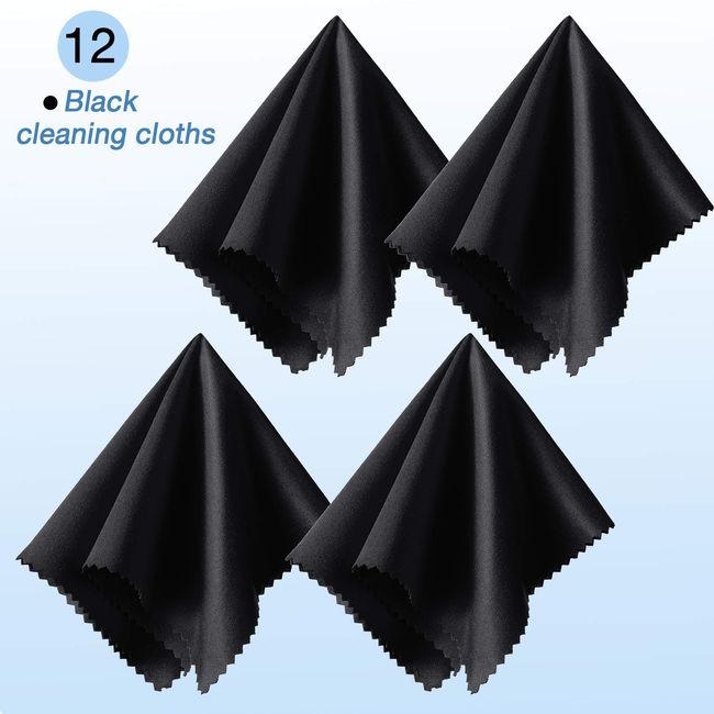 Frienda 12 Pieces Extra Large Microfiber Cleaning Cloths 12 x 12 inch Oversized Lens Cleaning Cloths for Cleaning All Electronic Device Screens