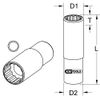 KS Tools 917.1262 1/2" 12 Point socket, deep, 12mm