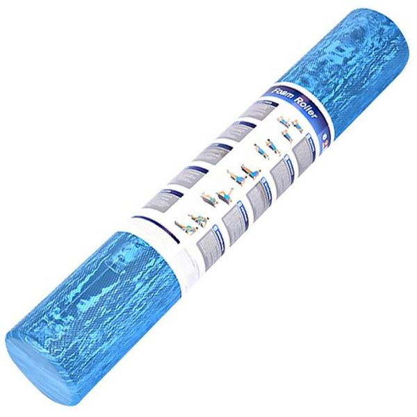 Body Art Pilates Foam Roller + Exercise Method Poster, Marble Blue