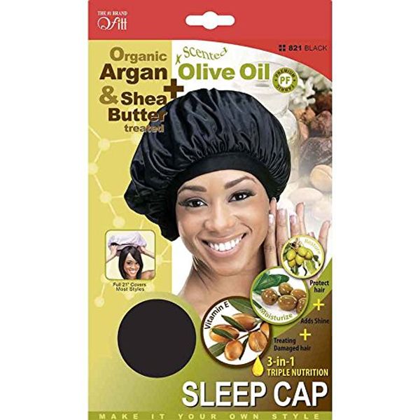 (6 Pack) Qfitt – Premium Band Sleep Cap #821