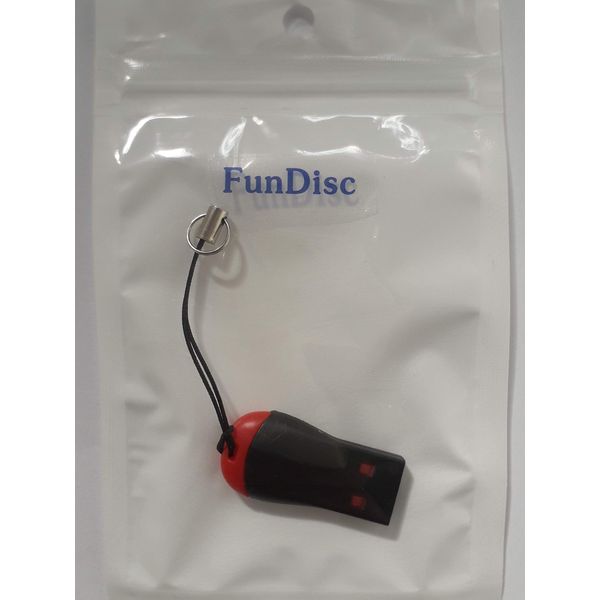 FunDisc USB 2.0 MicroSD T-Flash TF Memory Card Reader whistle Style USB Card Reader Adapter