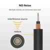 Donner 15cm Flat Patch Cable for Guitar Effector, Black (3pcs)