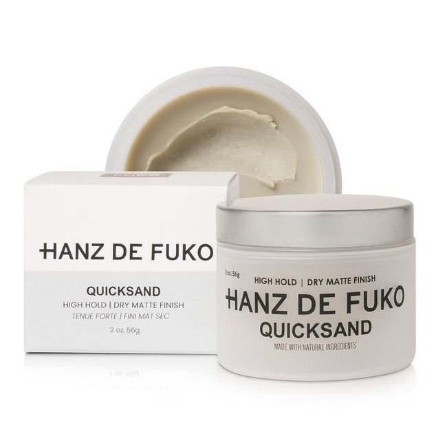 HANZ DE FUKO Quicksand | Premium Lightweight Wax, Dry Shampoo Combo for High Hold "Beach-y" Ultra-Matte Finish | All Hair Types | 56g