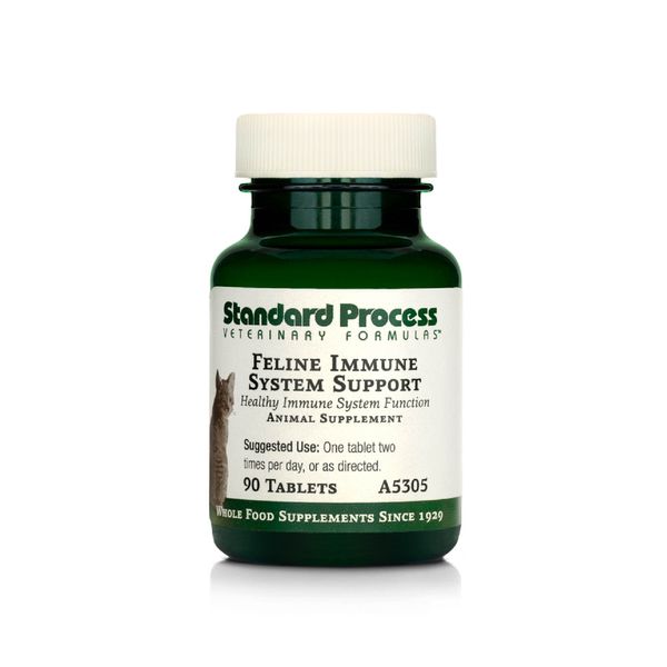 Standard Process Inc. Feline Immune System Support - Nutritional Supplement for Feline Immune Health Support - Cat Supplement Tablets to Aid Healthy Immune Cells & Tissue - 90 Tablets
