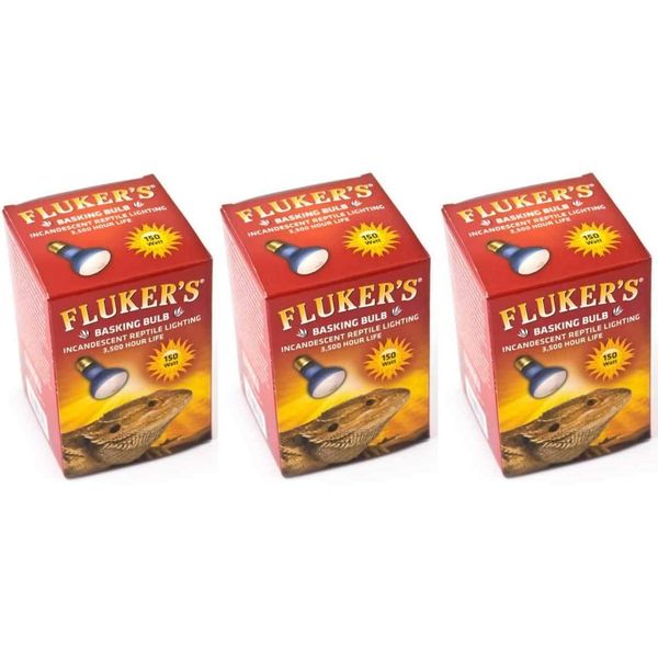 (3 Pack) Fluker's Basking Spotlight Bulbs for Reptiles 150 watt