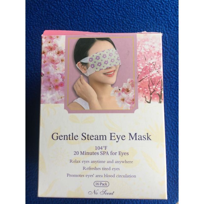 Gentle Steam Eye Mask 104*F 20min SPA For Eyes  16 Pack, NO SCENT, NEW, Open box