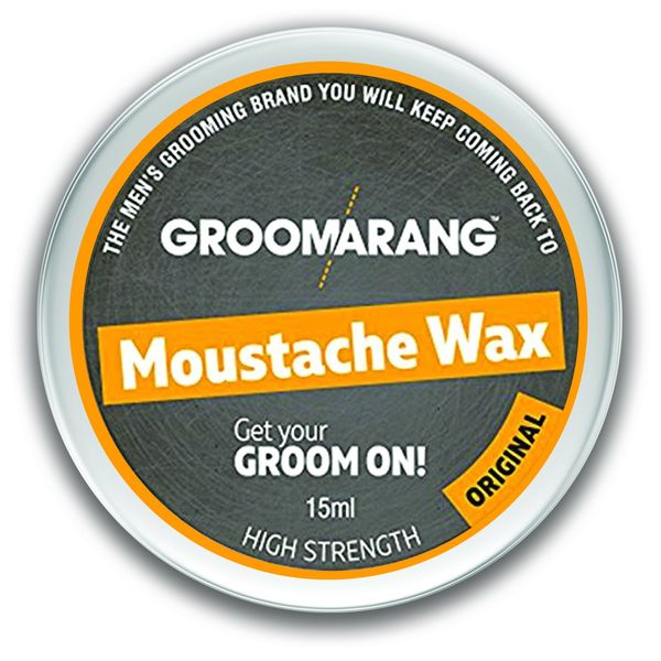 Groomarang Moustache & Beard Wax 15ml | Extra Strong Hold Styling Wax to Shape and Nourish Your Moustache and Beard | All-Natural, Organic, Cruelty Free | Gifts for Him