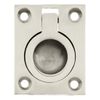 IDH by St. Simons Solid Brass Flush Ring Pull (1 3/4" x 1 1/2"), Polished Nickel