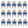BOJACK 15 Values 300 pcs 100 Ohm- 2M Ohm Variable Resistor 6mm Potentiometer Assortment Kit packag in a Clear Plastic Box