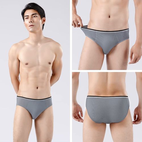 Travelcare Men's Disposable Pure Cotton Fabric Underwear Travel Disaster Prevention Portable Underwear Health Hotel Water Clinic Hospital, gray