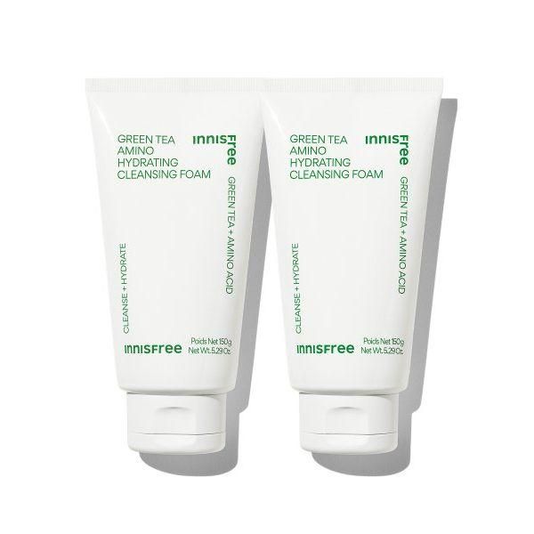 INNISFREE Green Tea Amino Moisture Cleansing Foam 150g (2 pieces)