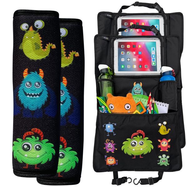 HECKBO 2 x Monster Belt Protectors + 2 x Monster Organiser