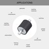 sourcing map 20 x 20mm Rubber Mounts,Vibration Isolators,Shock Absorber with M5 x 11mm Studs 2pcs