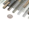 Gray Beige Waterfall Linear Mosaic Tile (Sample Swatch- 5"x4")