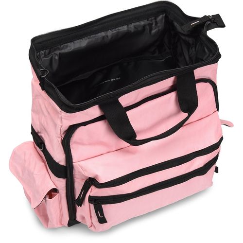 Nurse Mates Ultimate Nursing Bag | Multiple Compartments | Interior Laptop Compartment | Durable Zippers | Blossom Pink