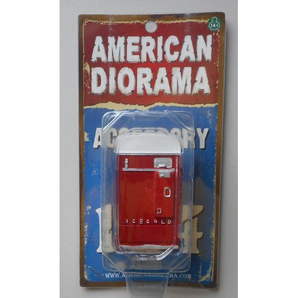 Red Soda Vending Machine American Diorama 1:24 2.75" w Coke Decal