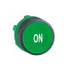 Schneider Electric ZB5AA341 Push Button, Plastic Head, Cap Color: Green [White "ON"]