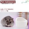 Hamster Bait Dish, Small Animals, Pets, Ceramic, Guinea Pig, White