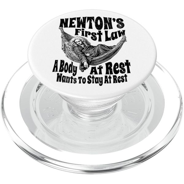 Funny Physics Newton's First Law Body At Rest Science PopSockets PopGrip for MagSafe