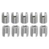 uxcell Self Tapping Threaded Inserts, 15pcs Inner M4-0.7 Outer M6.5x8 303 Stainless Steel Slotted Thread Repair Inserts Nuts