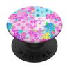 Watercolor Summer Floral Patchwork Collage Scrapbook Bows PopSockets Adhesive PopGrip